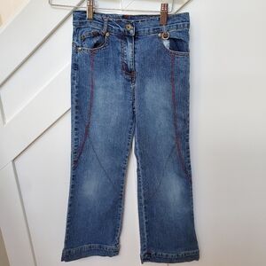 Boho embroidered bootcut Y2K jeans